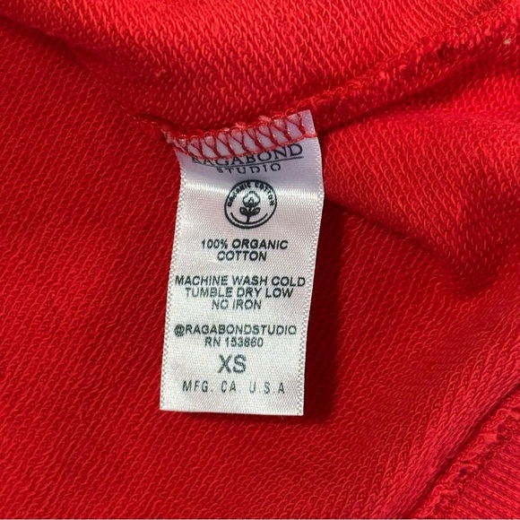 NWT Ragabond x Free People Lost & Found Ringer Tee XS Red Vintage - Picture 4 of 11